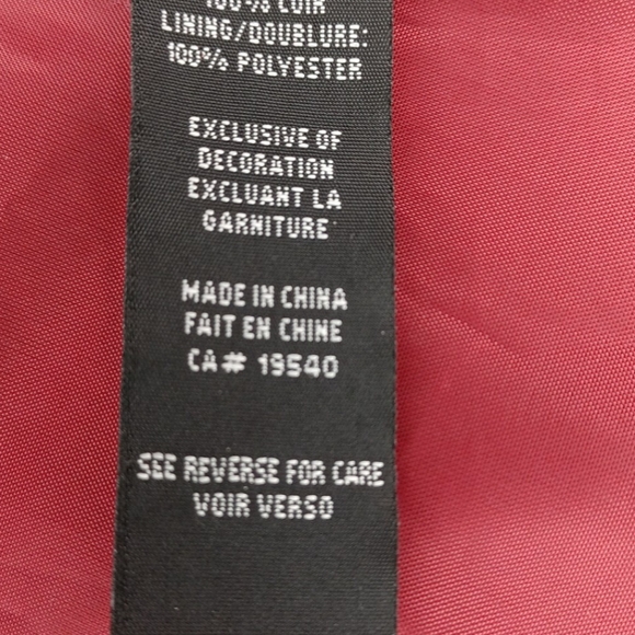 Vintage red suede leather jacket. - Picture 7 of 7